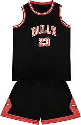BSBUY 2 Stücke Basketball Trikot Kinder, Basketballtrikot Trocken Schnell Trikot and Shorts, Basketballtrikot Armellos Set Jungen Mädchen, Kindertrikot Kostüm Kinder, Basketball-Spieltrikots für 4-14