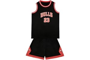 BSBUY Maillot Basket Enfant, Basket Tenue Garçons Respirant Séchage Rapide, Ensemble de Maillot et Short Cool pour Garçons, Débardeur Actif Enfant Léger - 1