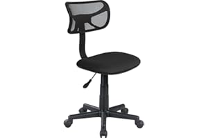 BAKAJI Sedia Girevole scrivania Regolabile in Altezza Poltrona con Ruote Ufficio cameretta, Schienale ergonomico Seduta Imbottita (Nero)