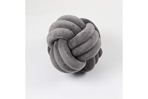 Martin Kench Knot Kopfkissen Kissen Geknotetes Kissen Knoten Ball Kissen Dekor Bett Zimmer Bett Zimmer Dekor Spielzeug (Dunkelgrau,20cm)
