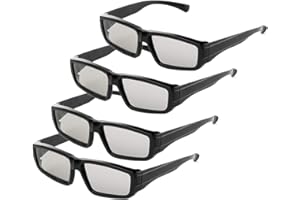 ZYZH 4X 3D Glasses Unisex Passive Polarisierte 3D Brille für LG Sony Toshiba und alle passiven 3D-Fernseher RealD 3D-Cinema-Brille zum Ansehen von Filmen Neue zirkular polarisierte Gläser