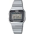 Casio Montre Quartz Unisexe Argent Avec Bracelet Mesh Et LCD - Modèle A700WEM-7AEF