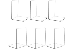 2Pcs,Deefongo Serre-Livres en Acrylique 2Pcs, Livré avec Un Autocollant antidérapant,extrémité de Livre Robuste, Organisateur de Bureau Transparent pour Le Cadeau d'enfant de bibliothèque de Bureau
