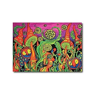 SIGN EVER Cartoon Trippy Posters Wall Home Bedroom Boys Room Living Room Large Size Posters 3000GSM Multicolored Posters (L x H :18.00 Inches X 12.00 Inches) Pack of 1