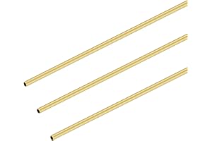 iMeistek - Tubo in ottone, 3 pezzi, lunghezza 300 mm, diametro esterno 2 mm x spessore della parete 0,3 mm, tubi in ottone dritti senza cuciture