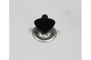 celloexpress FLOCK Black Cat/Triangle Nose 9mm Metal Backs - Teddy Bear & Soft Toy Making Detailed Nose - Pack of 1