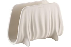 Guzzini - Tierra, Servilletero de Plástico Reciclado - Blanco Leche, 16 x 8 x h11 cm - 197200156