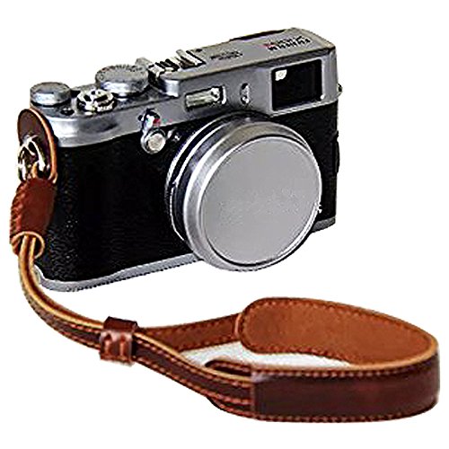 First2savvv XJD-J5-HH10 brun fonc   Qualit   sup  rieure PU cuir   tui housse appareil photo num  rique pour Nikon 1 J5 with 10-30mm LENS   brun fonc   Bandouli  re