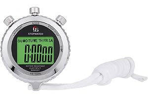 BILINLI Chronomètre Silencieux avec minuterie de Compte à rebours de précision 0,01 s Chronomètre de Sport