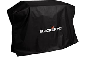 Blackstone 5482 Griddle Cover Fits 36 inches Cooking Station with Hood Water Resistant, Weather Resistant, Heavy Duty 600D Polyester Flat Top Gas Grill Cover with Cinch Straps, Black 36"