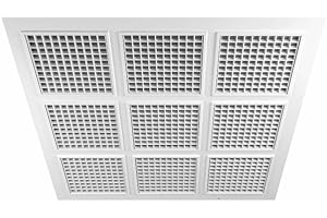 AWENTA Panel de techo suspendido de 595 mm x 595 mm / 23.5" x 23.5" para azulejos de techo, difusores de pantalla cuadrada, rejilla de ventilación RP