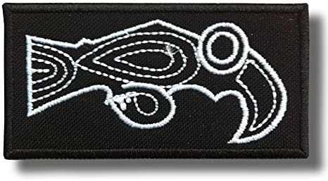 Celtic raven - Iron/Sew on patch, 6 X 3 cm