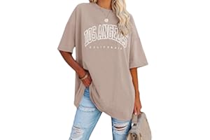 Tomwell Oversized Hoodie Damen - Bequemer Kapuzenpullover Für Winter Mit Los Angeles Print