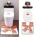 Produktbild Uten Weihnachten Toilettensitzbezug Weihnachtsdeko WC-Sitze Set mit Sitzbezug & Teppich & Gewebe Deckel für Badezimmer im Schneemann-Design