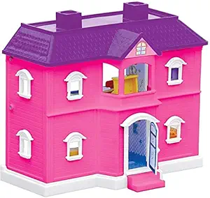 THE NG ART 24 Piece Doll House and Full Furniture and Easy to Carry- Multi Color