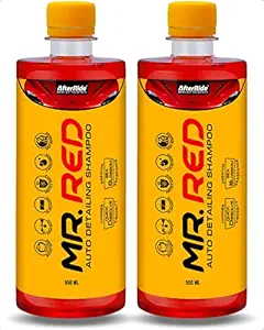 After Ride; Mr. Red; Auto Detailing Car Shampoo, Bucket & Foam Wash, 1:10 Ratio, (Pack of 2 X 550ml)