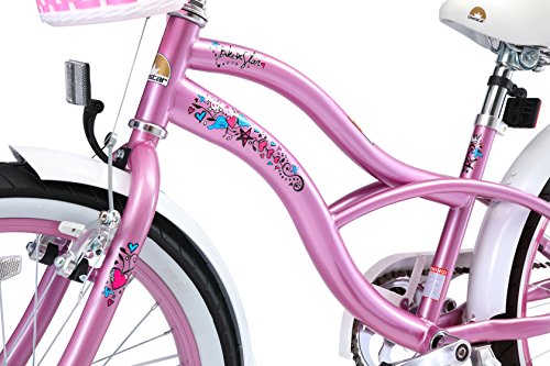 BIKESTAR® Premium Design Kinderfahrrad für coole Kids ab 6 Jahren ★ 20er Deluxe Cruiser Edition ★ Glamour Pink - 6