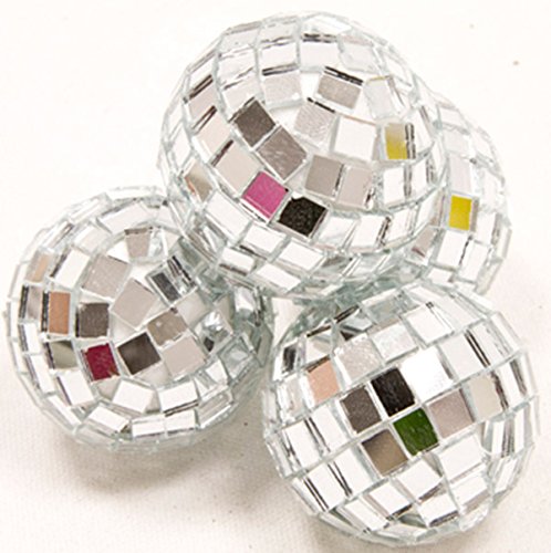 4 mini boules a facettes argentees Cod.52760
