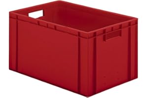 ‎CERTEO EURO-Behälter | Wände und Boden geschlossen | LxBxH 600 x 400 x 320 mm | Rot | VE 5 Stk