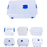 Jardin202 - Transparent Storage Boxes with Blue Lid | Storage Box | Unit (36L)