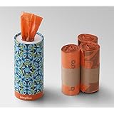 Kotbeutelspender + 200 Hunde-Kotbeutel | umweltfreundliche biologisch abbaubare Bio-Gassibeutel-Alternative | pooplino Vorratsbox "Jakob"