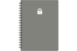 NOKINGO Carnet de mot de passe avec onglets alphabétiques - 14 x 17.5 cm - Organiseur de mot de passe avec onglets pour se connecter à Internet, mot de passe - Idéal pour la maison ou le bureau, gris