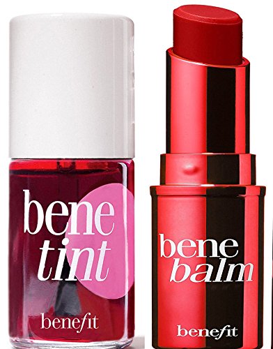 benefit benetint rose-tinted lip & cheek stain deluxe mini 2.5ml & benebalm 1.4g mini duo