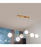 Lampadario Sospensione A 7 Sfere Acrilico Bronzo | 7 Attacchi G9, Regolabile, Design Moderno Per Interni