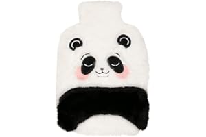 DRAEGER Paris | Bouillotte Peluche Panda Noir | Bouilotte Fausse Fourrure | Bouillotte chauffante | Bouillote Enfant - Bouillotte Douleur Ventre pour Adulte et Enfant | Idée Cadeau