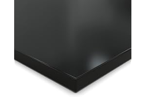 AUPROTEC 19mm Spanplatte Zuschnitt schwarz melaminharzbeschichtet Länge bis 200cm Dekorplatten Zuschnitte mit Umleimer Auswahl: 40 x 120 cm (ABS Kante komplett)