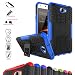 Produktbild Huawei Y5 II / Y6 II Compact KicStänder Hülle,Mama Mouth [Heavy Duty] Rugged Armor stoßfest Handy Schutzhülle Silikon Tasche Ständer Hülle Case mit Standfunktion für Huawei Y5 II / Y6 II Compact / Huawei Y5 2 Smartphone,Blau