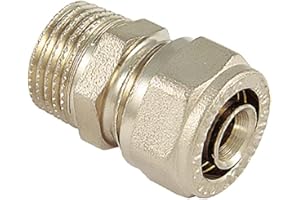 Tiemme serie 1600 raccordo diritto niples maschio M 20 x 1/2 a stringere per tubo multistrato