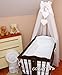 10 pcs Crib Bedding Set /Bumper/sheet/duvet/CANOPY /Free Standing Canopy Holder-WHITE (HEART)