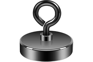 Neosmuk Super aimant néodyme 1kg noir très puissant idéal pour la pêche magnétique