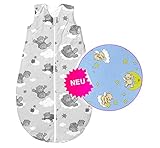 Odenwälder BabyNice Schlafsack Sommer Sommerschlafsack 130 cm Wolkenbär blau