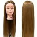 Neverland Beauty 26" Long Smooth 100% Synthetic Brown Hair Hairdressing Equipment Styling Head Doll Mannequin Training Head Tools Braiding Cutting Student Practice Model with Clamp UK Stock