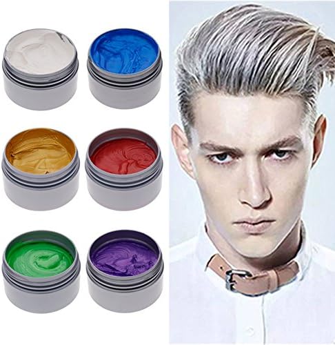 Niceyo 120ml DIY Hair Color Wax Mud Dye Cream Temporary Modeling Easy to Use and Clean 01#Grey