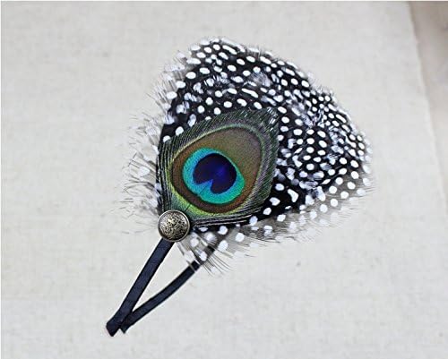 Elegent Blue Peacock Feather Hair Band Accessory