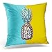 Produktbild FAFANIQ Throw Pillow Covers Pink Summer Pineapple on Bright Minimalism Style Funky Decorative Pillows case Square Size 18 x 18 Inches Home Decor Sofa Cushion Cover