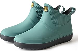 Lyuu chaussures de jardin unisexe bottes Wellington bottes de pluie imperméable léger extérieur marche bottines courtes hommes ou femmes