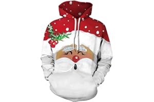 Imbry Mens Ugly Christmas Jumpers Funny 3D Hoodie Sweater Xmas Sweatshirt