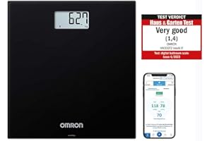 OMRON Healthcare Pèse-personne HN300T2 Intelli IT - Balances numériques compatibles Bluetooth avec appli pour smartphone Noir