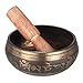 Produktbild ammoon Exquisite 2,8-Zoll-Handmade tibetischen Glocke Metall-Klangschale mit Sturm für Buddhismus Buddhist Meditation & Entspannung Heilung