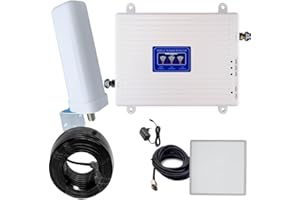 AYISSMOYE Amplificateur de signal cellulaire 4G 3G 2G GSM LTE WCDMA, répéteur de signal cellulaire (900/1800/2100 MHz B1/3/8)