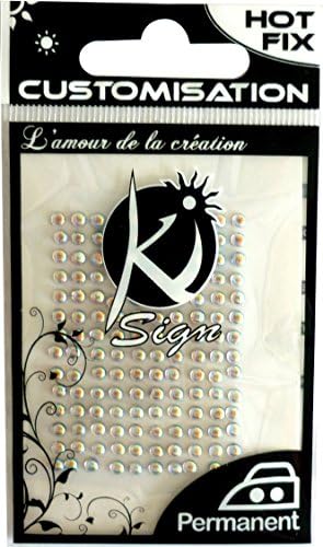 Hot Fix Fashion Rhinestones Round, Acrylic, Holographic, 5 mm, 60-Piece