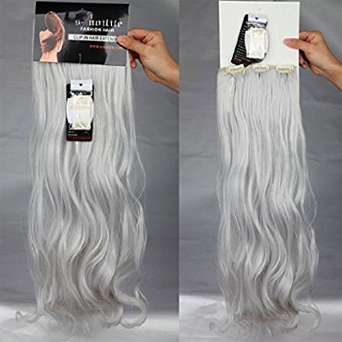 24 inches(61cm) Long Curly Wavy 8 Piece Full Head 18Clips Womens Ladies Girls Clip in Hair Extensions