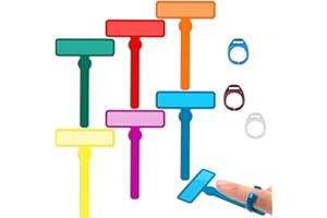 PULUNTO 6Pcs Finger Focus Highlighter, Dyslexia Tools For Kids Guided Reading Strips ADHD Reading Colored Overlays with Removable Ring Students