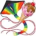 Price comparison product image AGREATLIFE Huge Rainbow and Ice Cream Kite: Giant Kites Bundle with Extra Tails for Perfect Balance, Strings, Spools and Instructional Ebook - Best for Kids and Adults