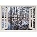 Produktbild MYLOOO 3D Effekt Fenster Ansicht Wandaufkleber Natur Winter Vinyl Aufkleber Dekor Wandbild Landschaft Kunst Wohnkultur Geschenk 60x90cm Weihnachten