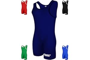 Exxact Sports Plain Wrestling Singlet, Powerlifting Singlet Youth Wrestling Singlet Men for Training (Unisex Adult/Youth)